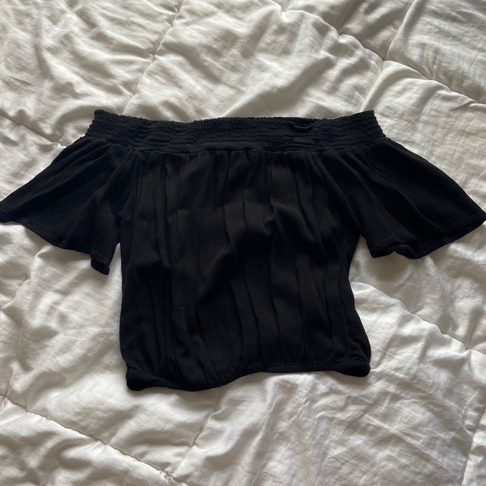 off the shoulder black top